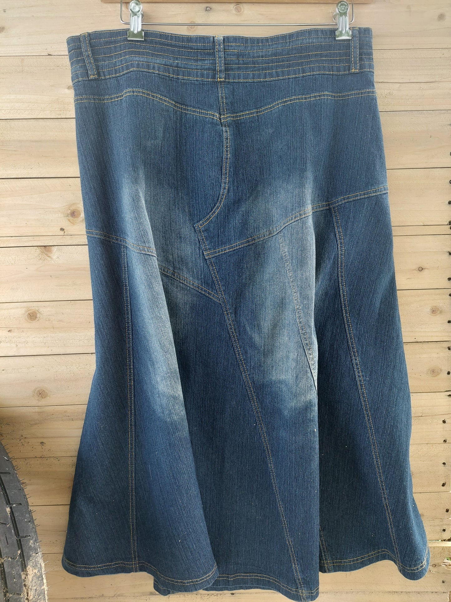 36" Dark Denim Skirt