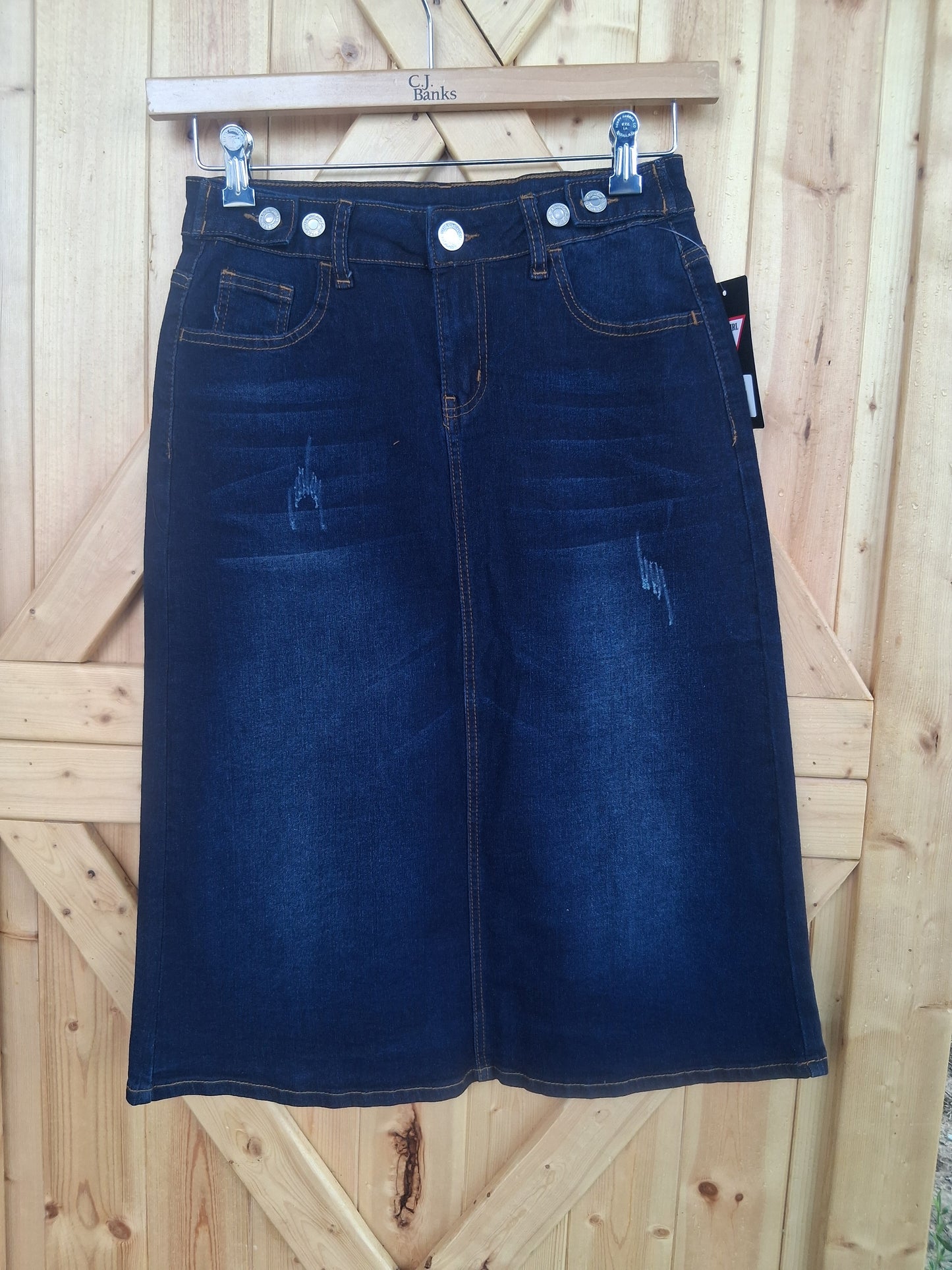 Dark Wash Denim Skirt