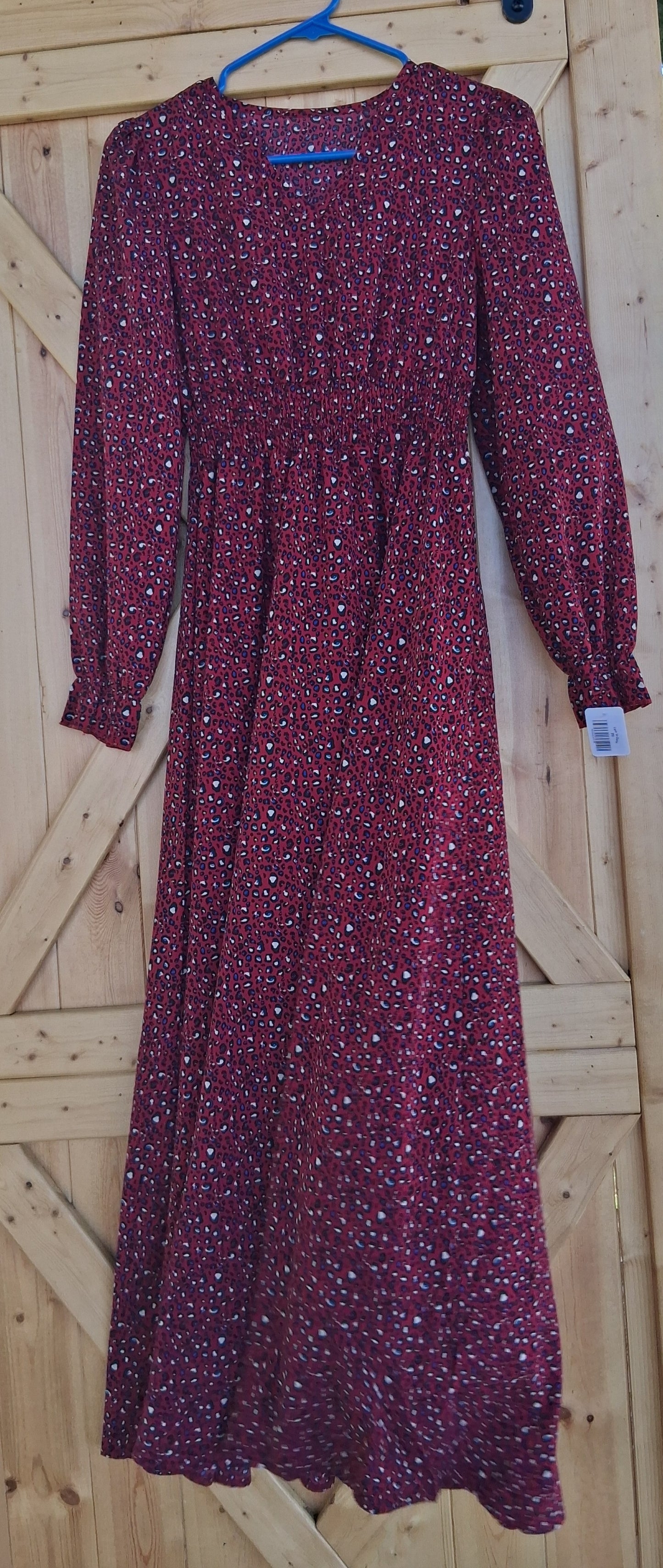 Red Leopard Midi Dress