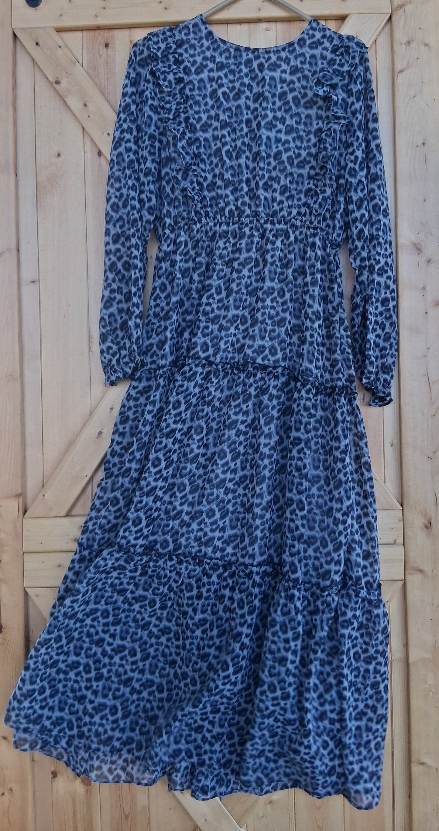 Black Leopard Maxi Dress