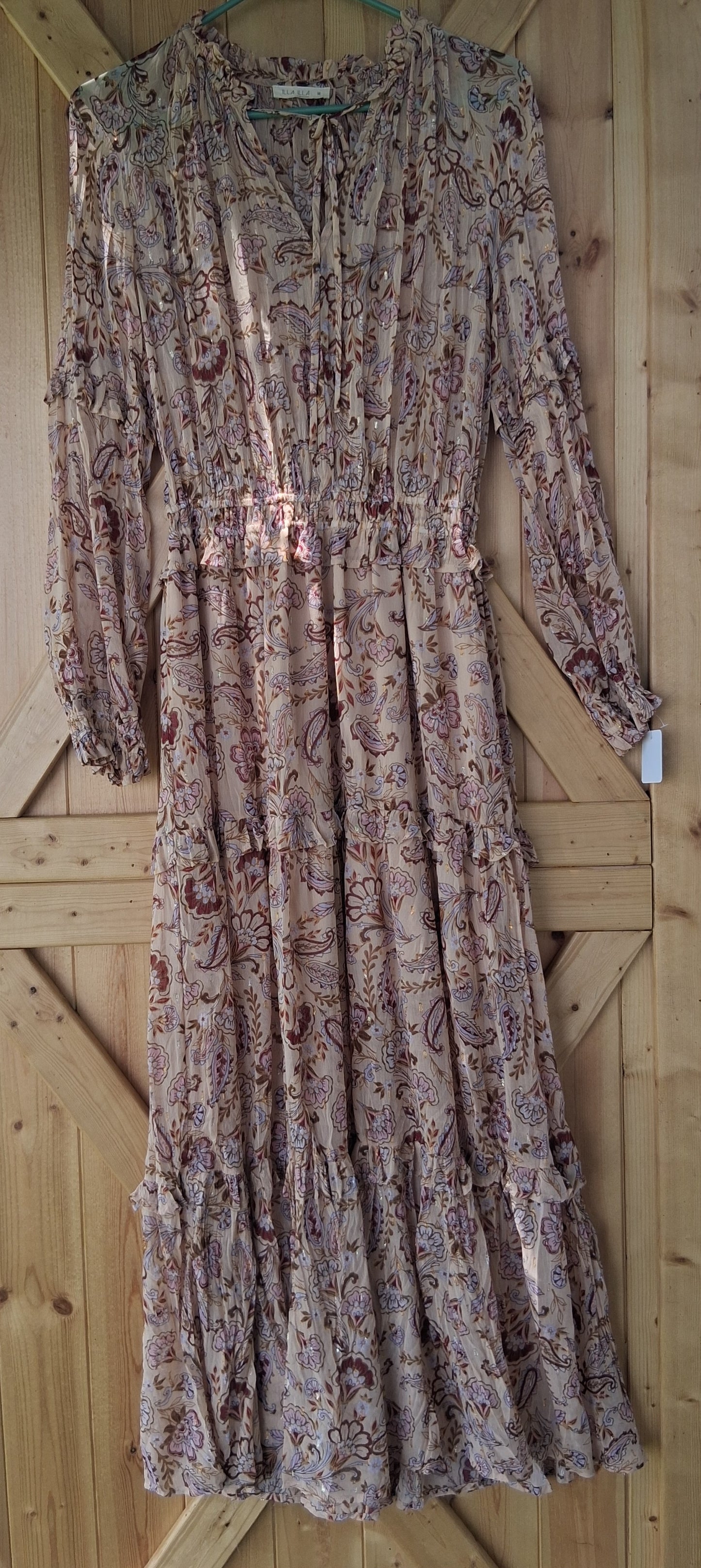 Sheer Paisley Maxi Dress