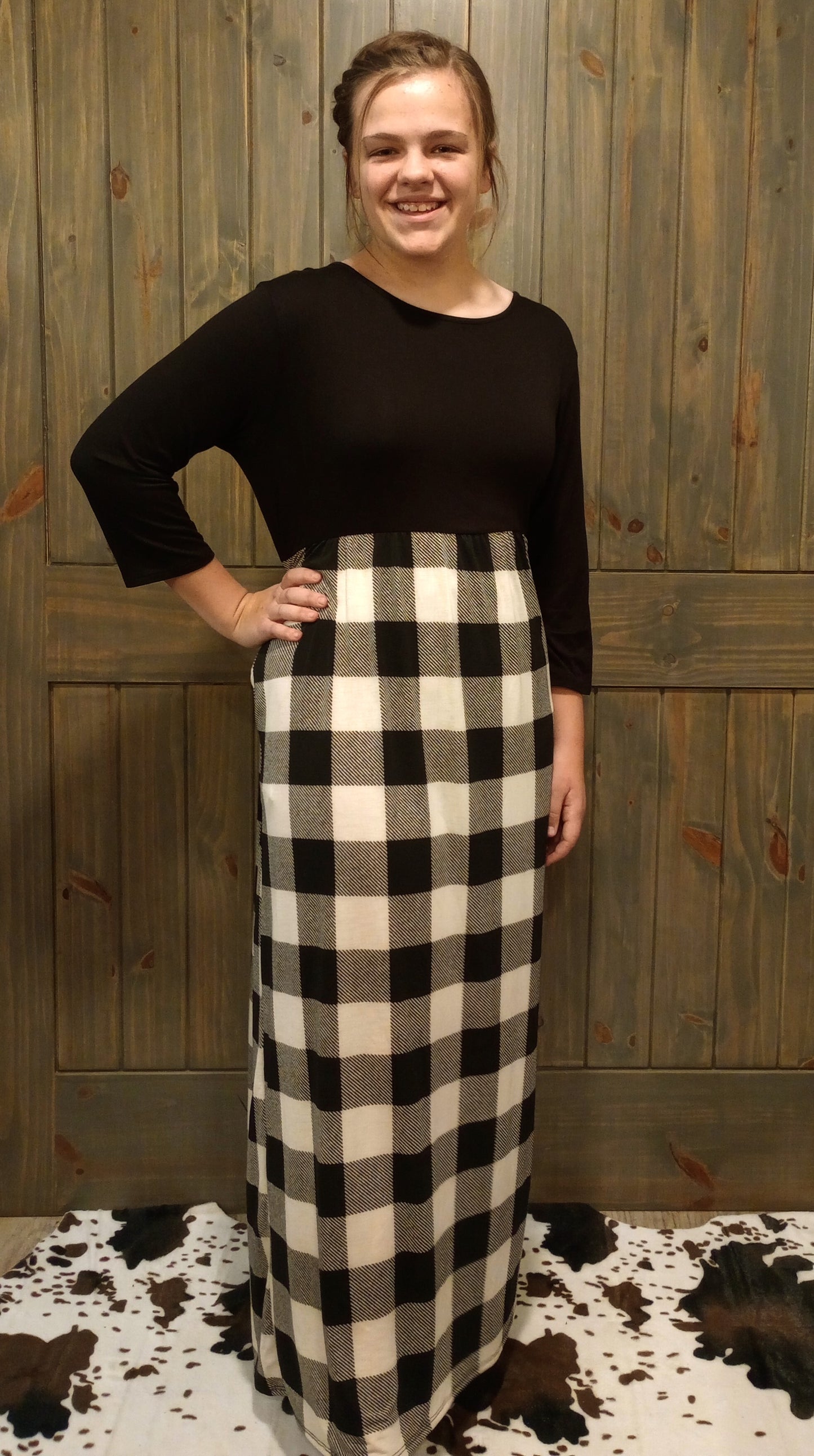 Buffalo Plaid Maxi Dress