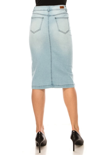 Light Wash Denim Skirt