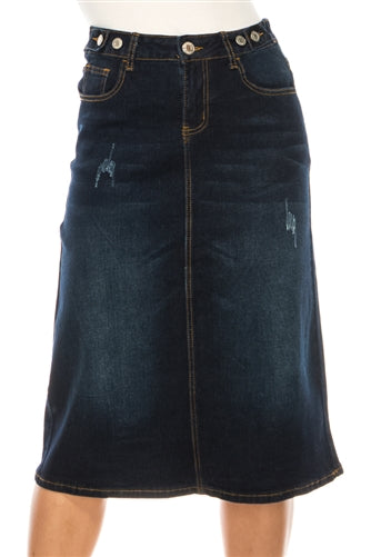 28" A-line denim Skirt