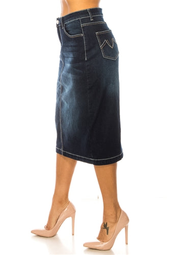 Dark Denim Skirt
