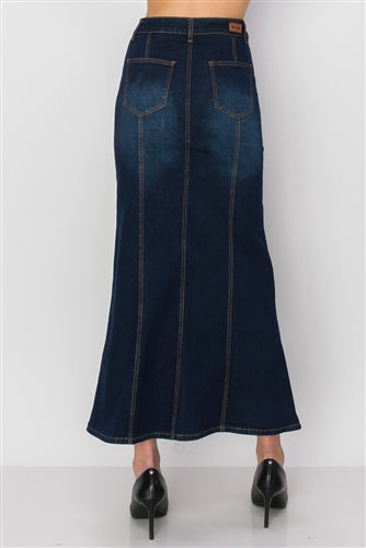 Maxi Dark Denim Skirt