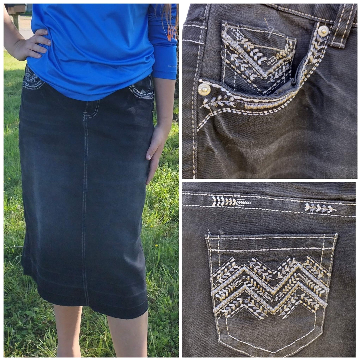 Black Be-Girl Denim Skirt