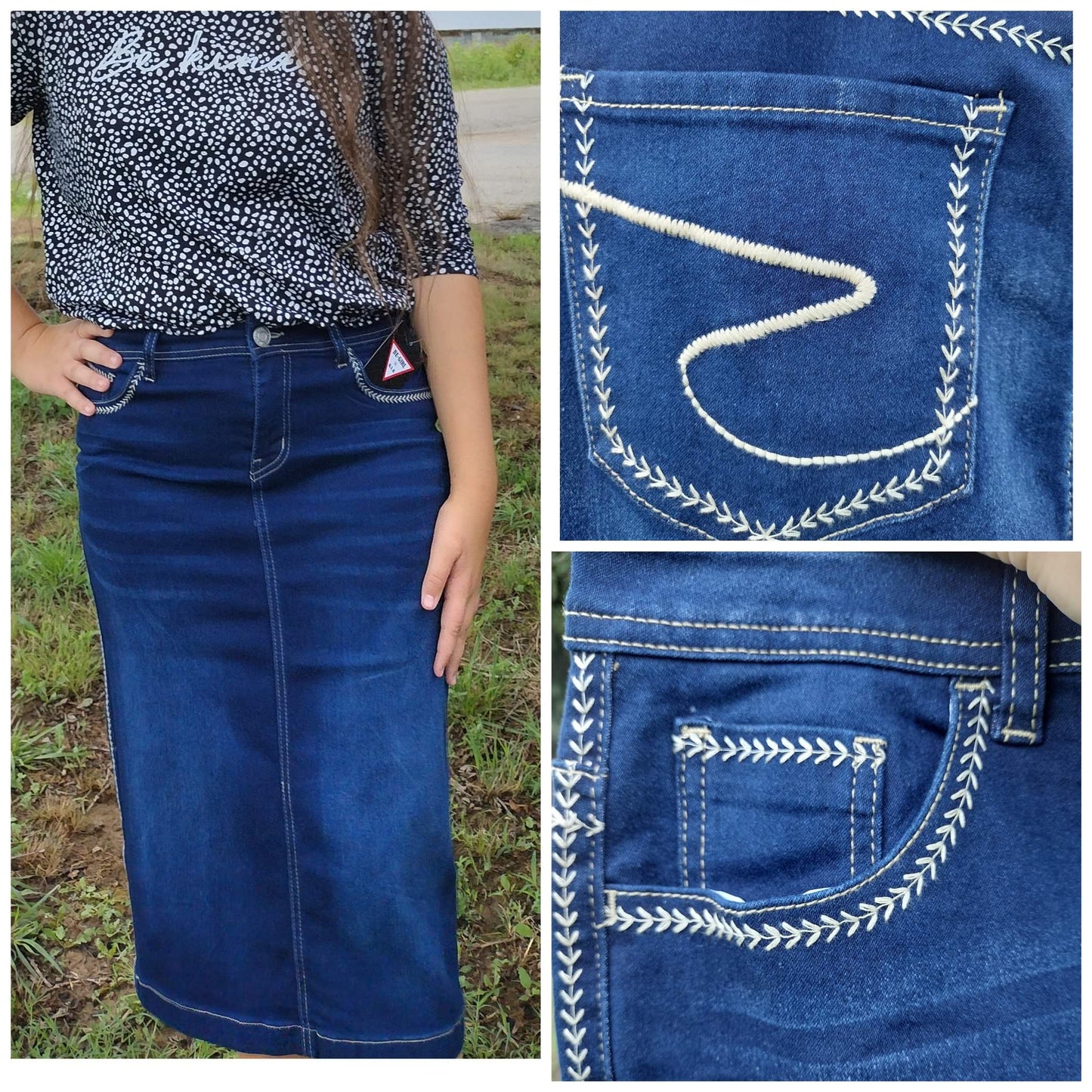 28" Denim "S" Skirt