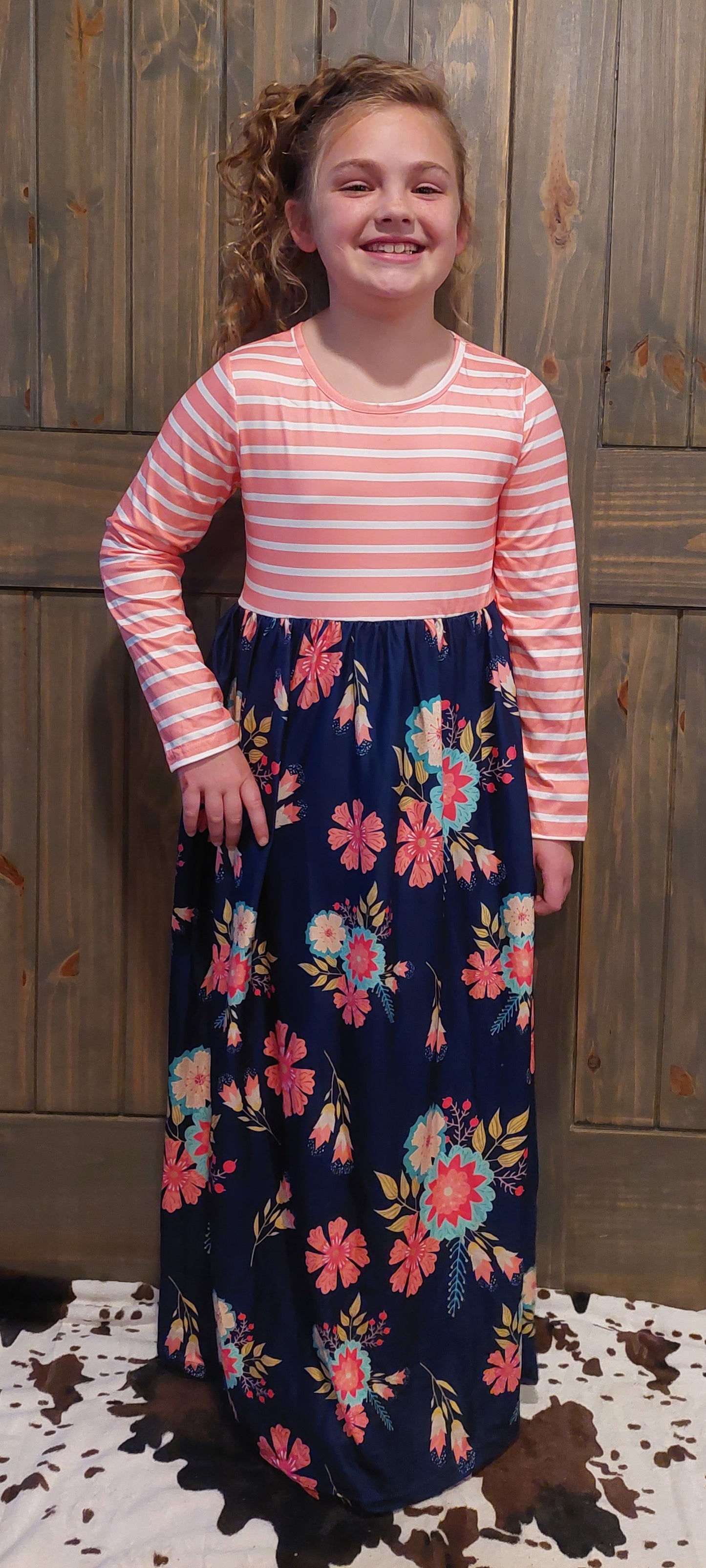 Stripe and Floral Maxi