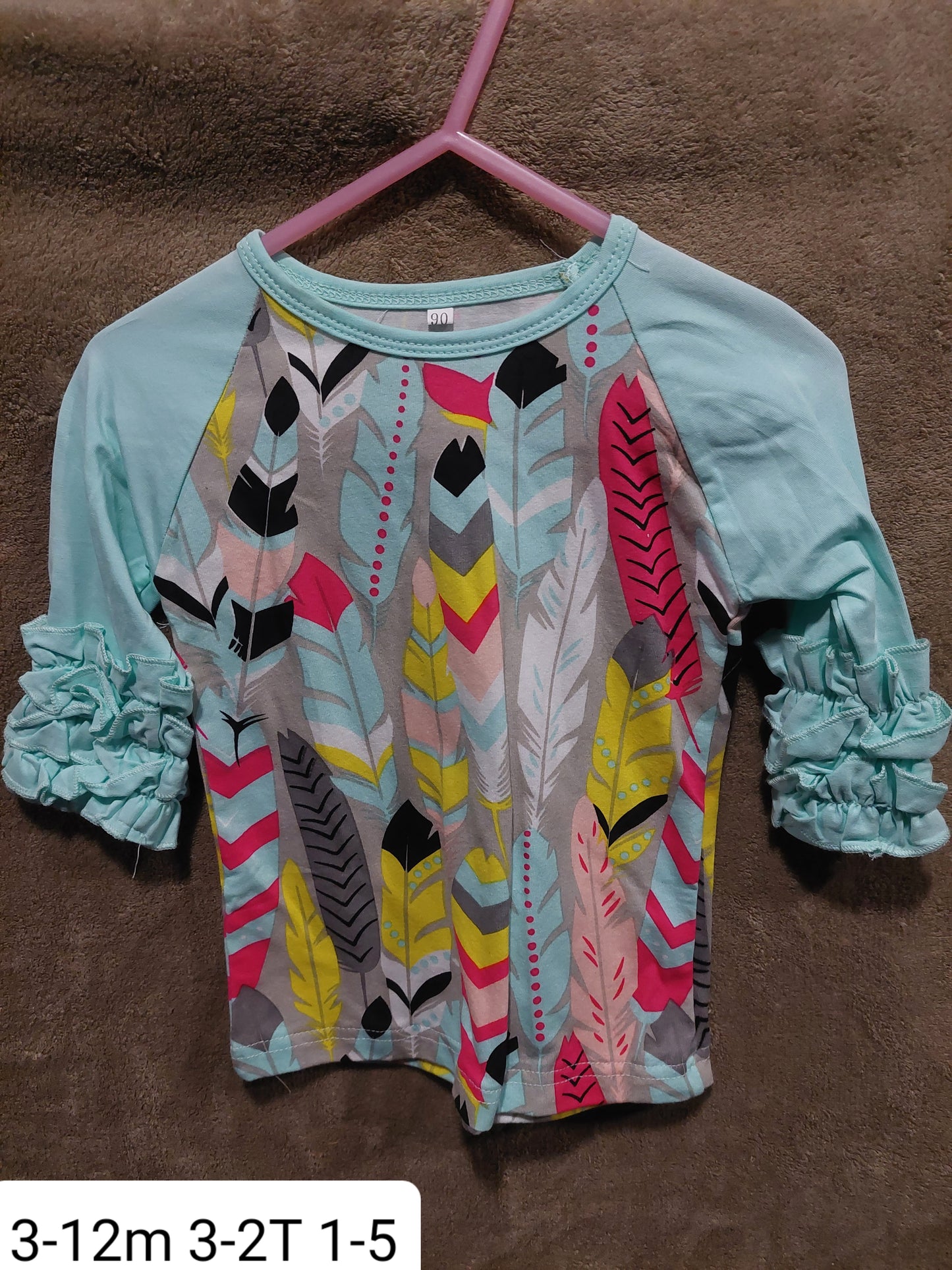 Feather Ruffle Top