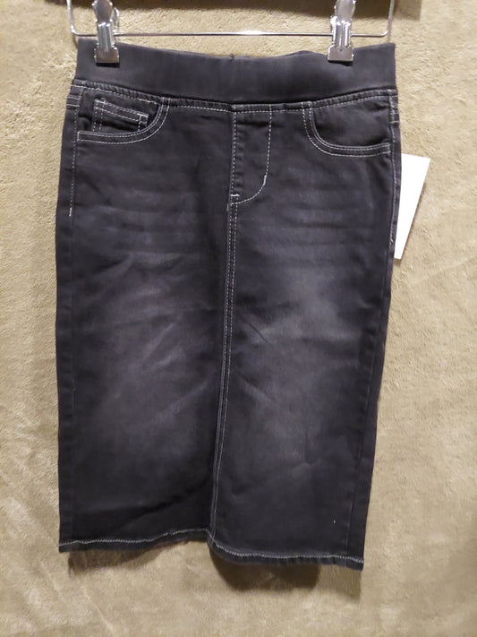 Girls Black Denim Midi