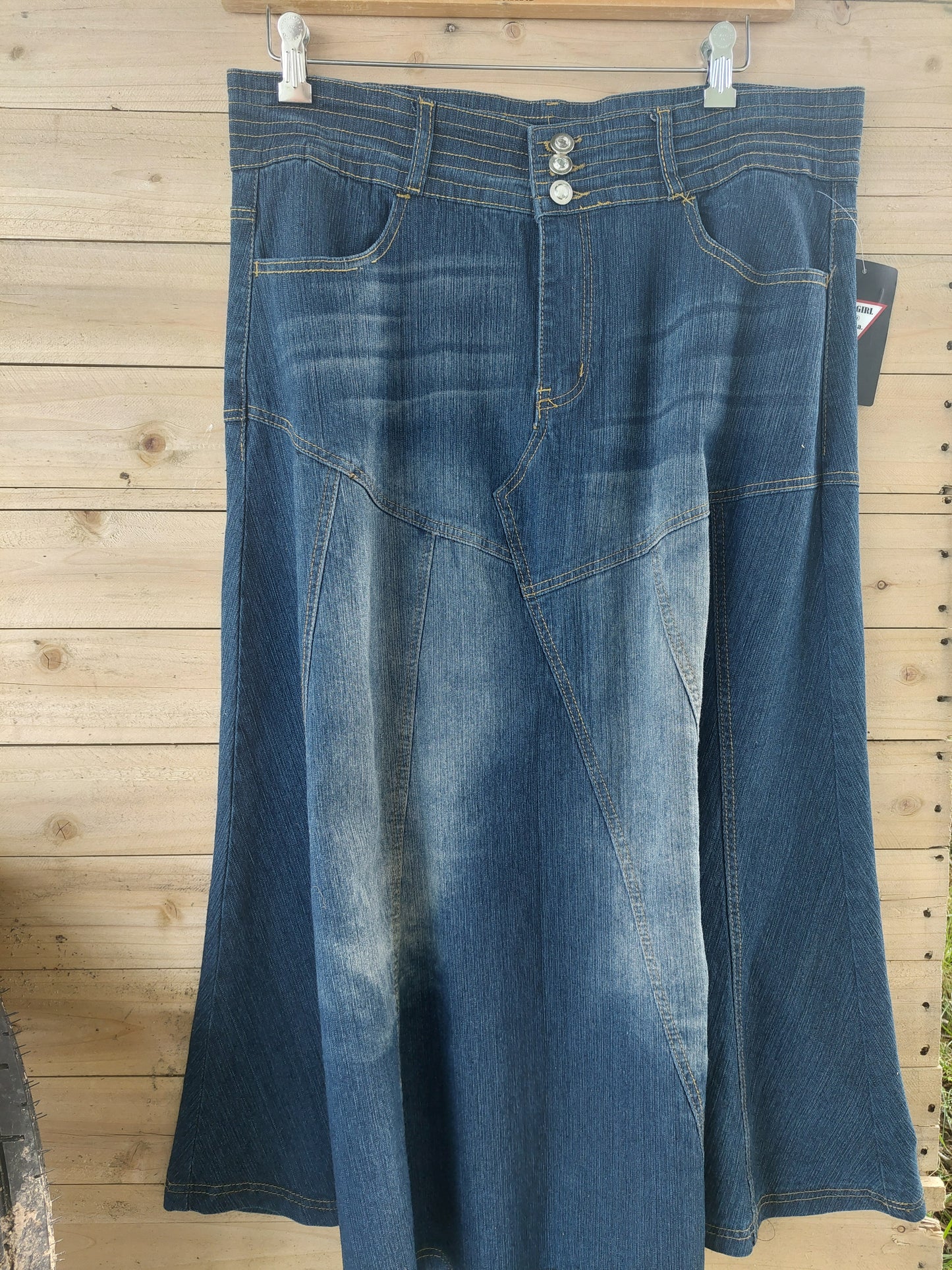 36" Dark Denim Skirt