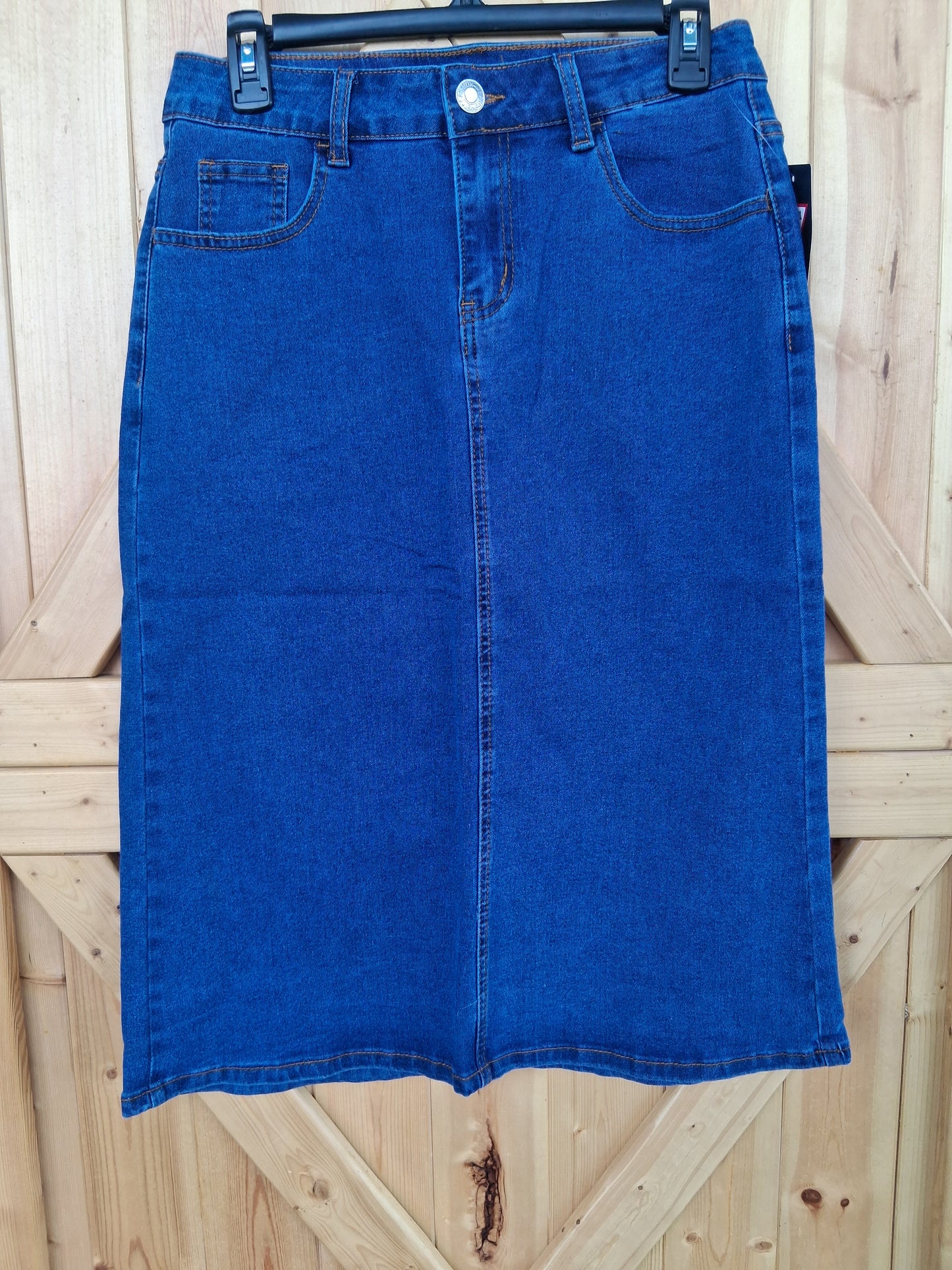 Stone Wash Denim Skirt