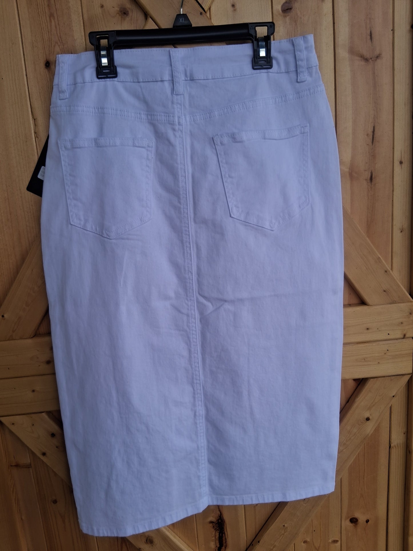 White Denim Skirt