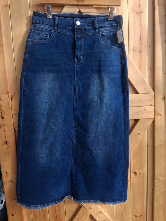 High Waisted Denim Skirt