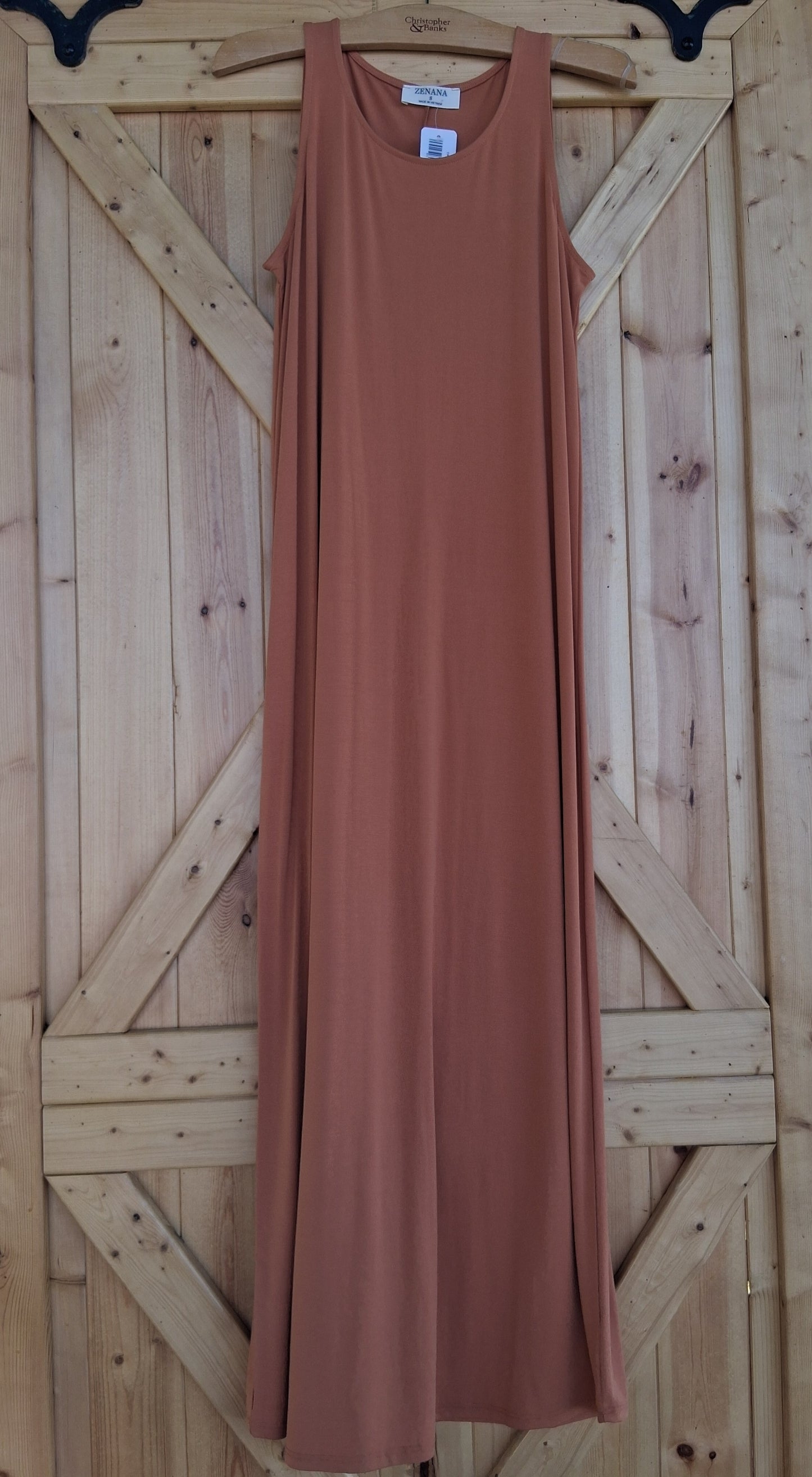Burnt Orange Sleeveless Layering Dress