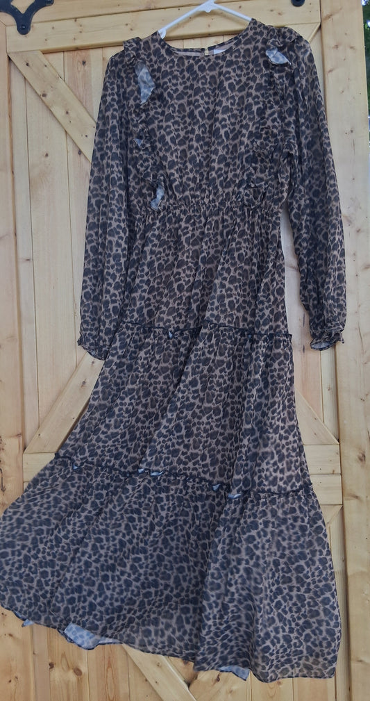 Brown Leopard Maxi Dress