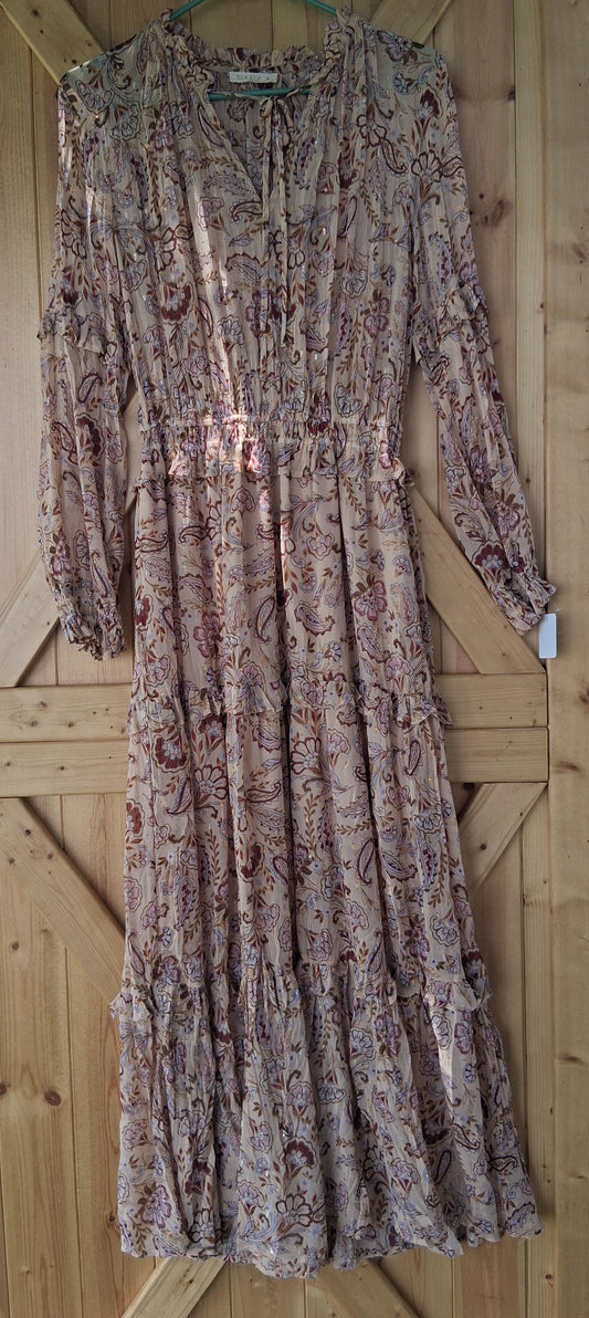 Sheer Paisley Maxi Dress
