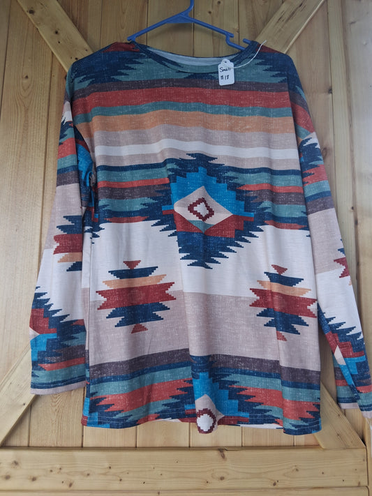 Aztec Long Sleeve Top