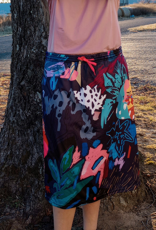 Navy Floral MOD Sport Skirt