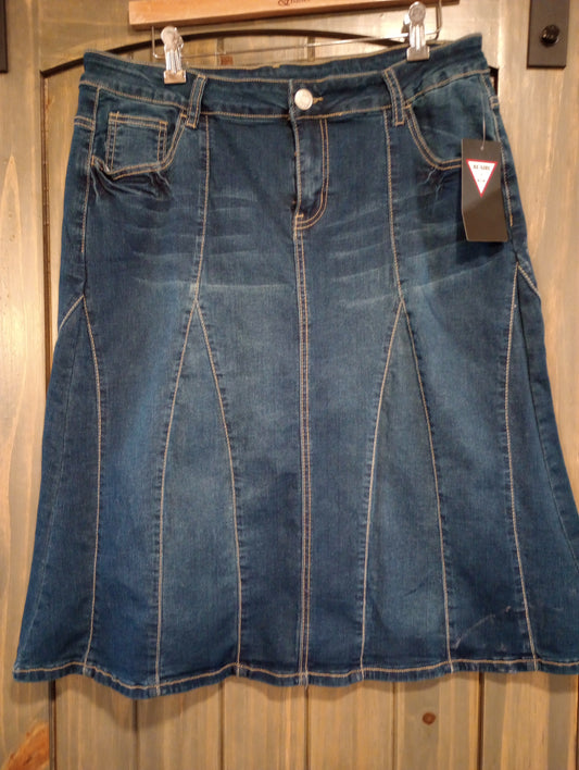 Be-Girl Flared Denim Skirt