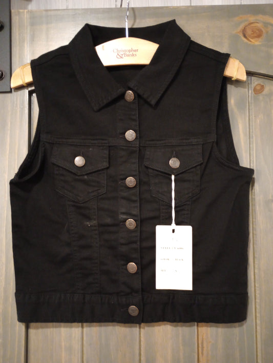 Black Denim Vest