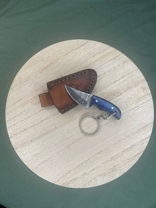 Blue Keychain Knife