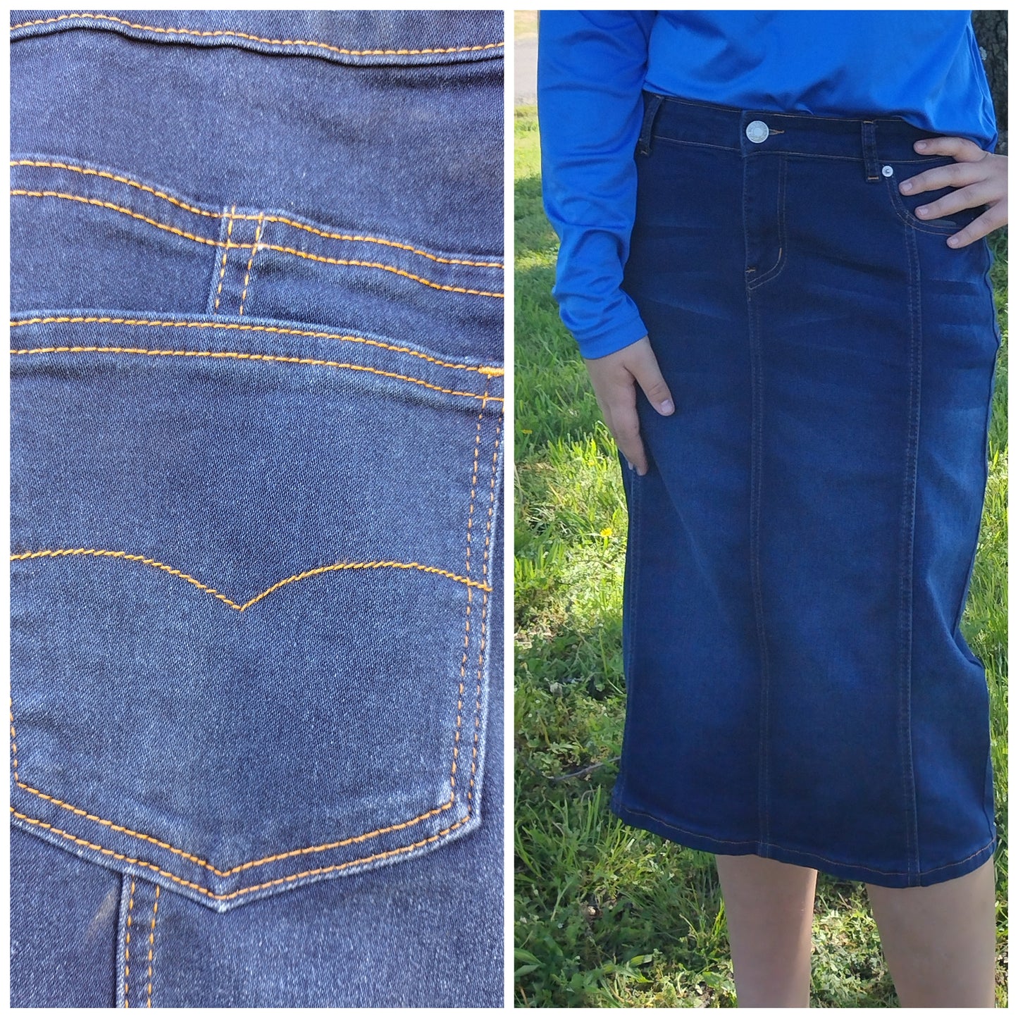 Dark Denim Skirt