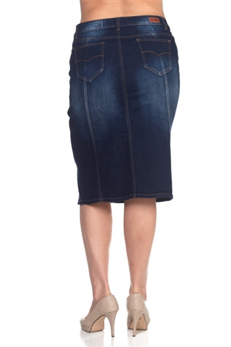 Gored Denim Skirt