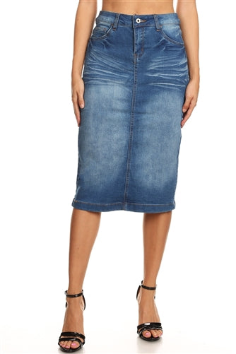 28" Light Denim Skirt