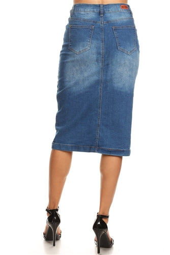 28" Light Denim Skirt