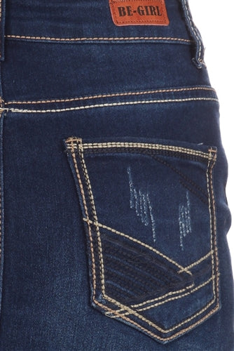 28" distressed Denim Skirt