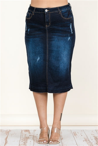 Dark Denim Skirt
