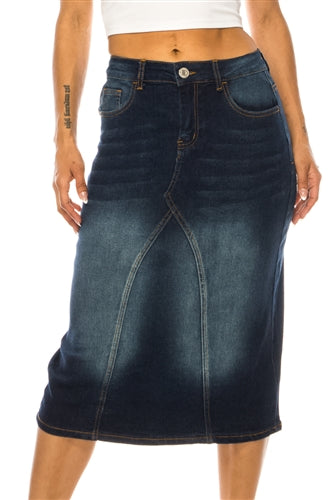 Dark Denim Skirt