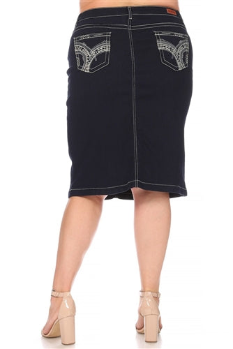 Dark Denim with Ribbed Texture