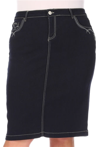 Dark Denim with Ribbed Texture