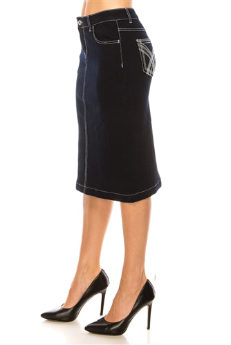 Dark Denim with Ribbed Texture