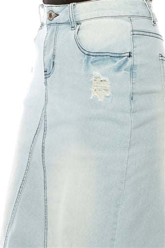 Light Wash Denim Skirt
