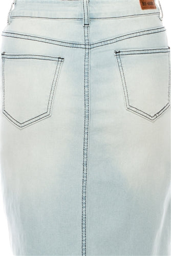 Light Wash Denim Skirt
