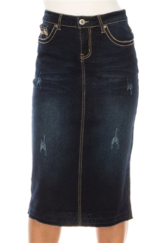 Dark Denim Skirt