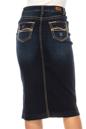 Dark Denim Skirt