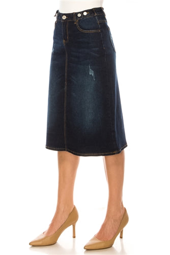 28" A-line denim Skirt