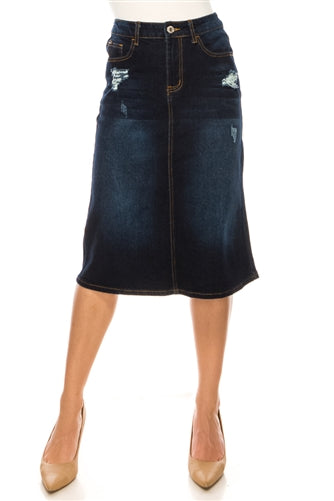 Dark Denim Skirt