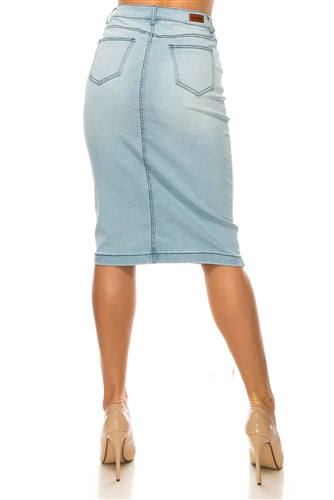 Light Wash Denim Skirt