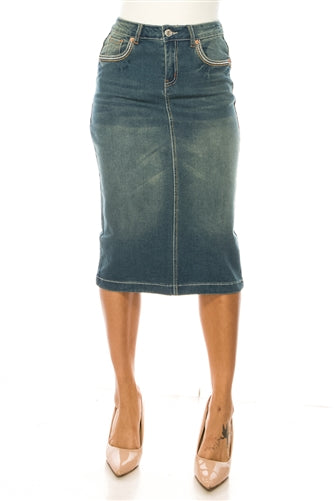 Vintage Wash Denim skirt