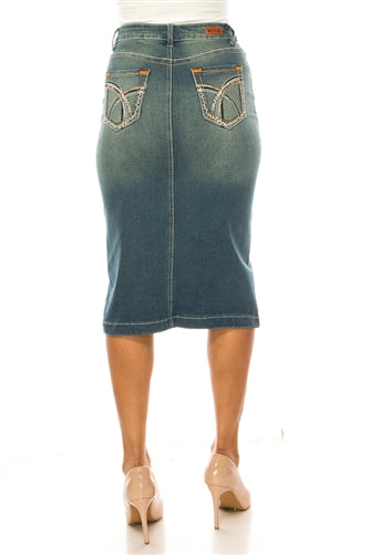 Vintage Wash Denim skirt
