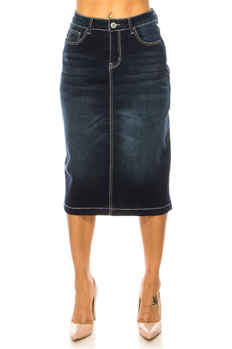 Dark Denim Skirt