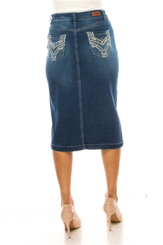 Indigo Wash Denim Skirt