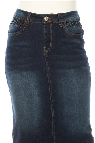 Dark Wash Denim Skirt