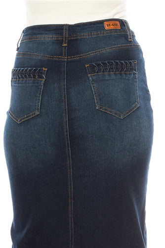 Dark Wash Denim Skirt